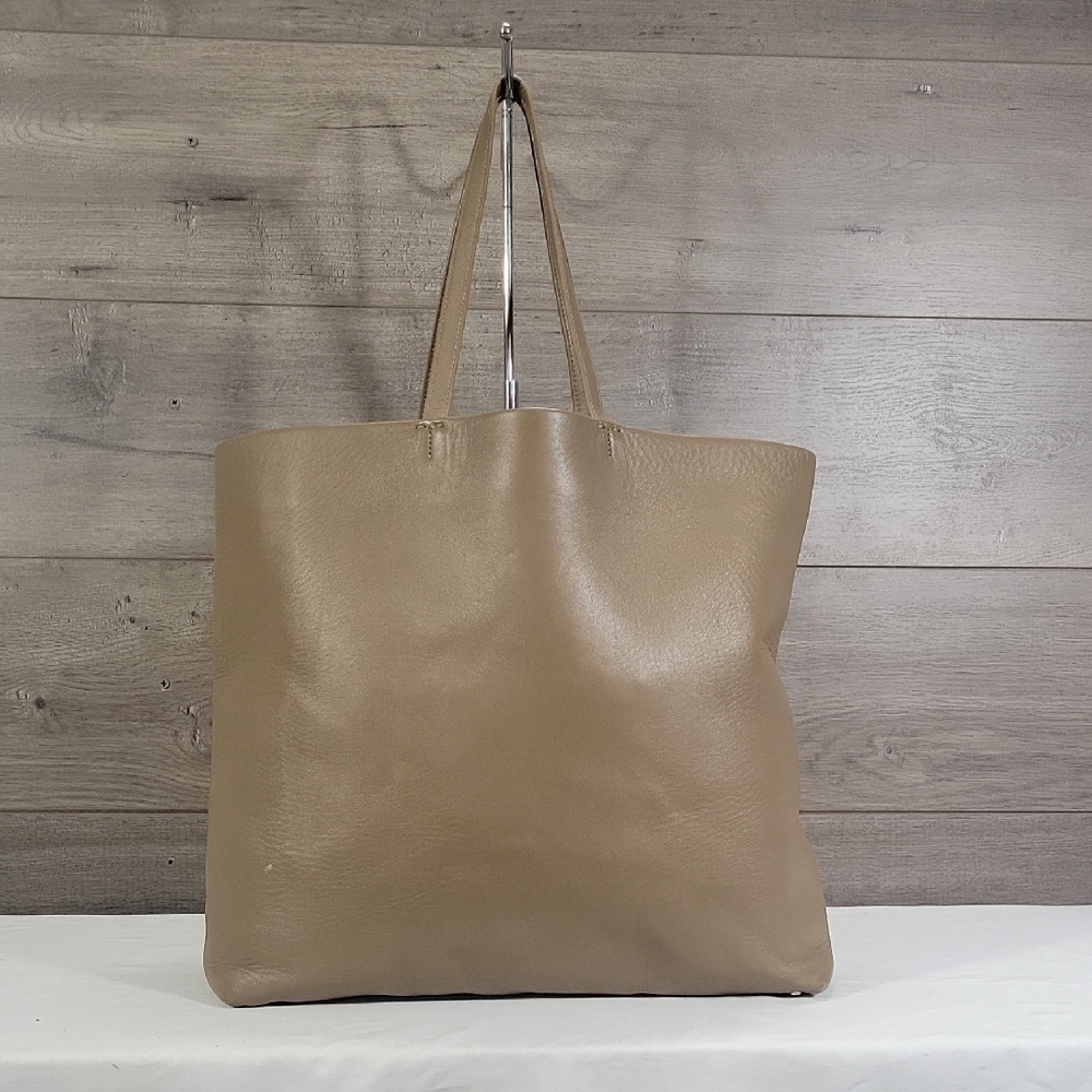 Theory Taupe Soft Leather Tote Bag